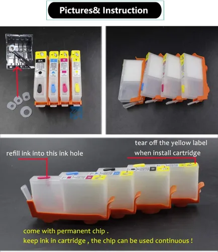 Miniatura 2 de Cartucho de tinta recargable 920XL compatible con impresora HP Office 6000 6000A 6500 6500A 7000 7000A 7500 7500A