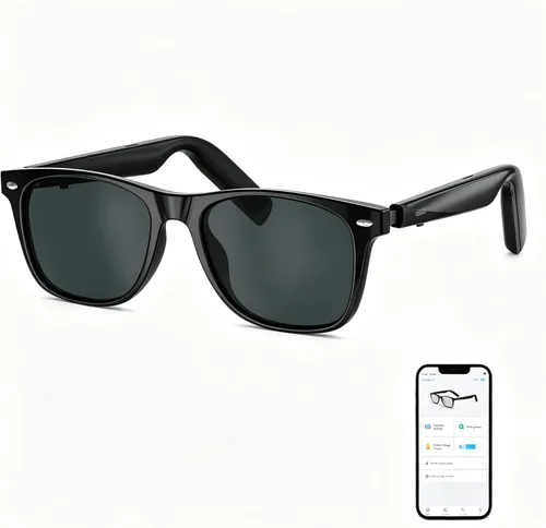 Miniatura 11 de Gafas inteligentes para hombres y mujeres, gafas inteligentes impulsadas por ChatGPT, traducción en tiempo real con IA en 145 idiomas, reproducción