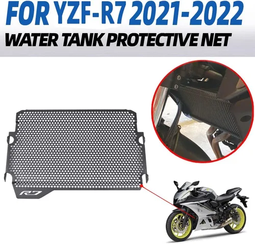 Miniatura 2 de Protector de rejilla de radiador de motocicleta, cubierta protectora de rejilla para Yamaha YZF R7 YZFR7 YZF-R7 2021 2022 MT-07 MT07 FZ-07 FZ07 2014