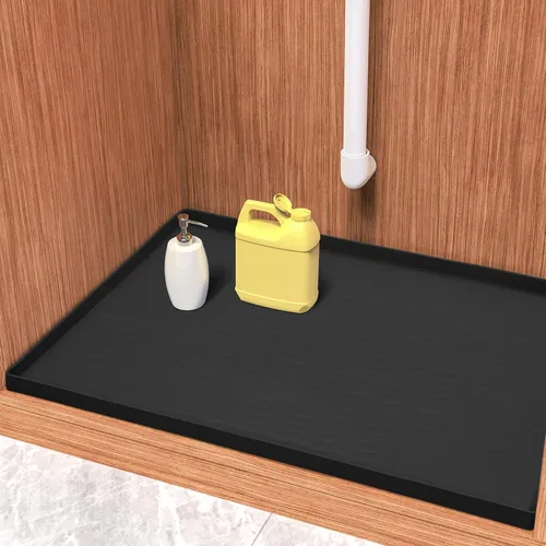 Miniatura 74 de URMONA Tapete de silicona impermeable para debajo del fregadero, 34 x 22 pulgadas, forro para estante de cocina y baño, protector de gabinetes