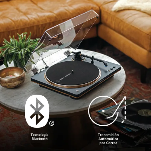 Miniatura 6 de Audio-Technica AT-LP70XBT Tocadiscos Inalámbrico (Negro/Bronce)