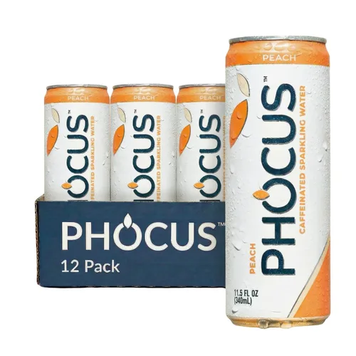Miniatura 10 de Phocus Energy Boost, manzana crujiente Sin azúcar 75 mg de cafeína + L-teanina 0 calorías Sabores naturales y edulcorantes 11.5 onzas