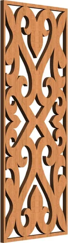 Miniatura 57 de Keene Paneles de pared decorativos de madera con calado, 9 3/8 pulgadas de ancho x 24 3/8 pulgadas de alto x 1/4 de alto, roble rojo rojo (Red Oak)