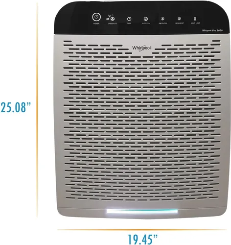 Miniatura 8 de Purificador de aire con filtro HEPA Whirlpool Whispure, WPPRO2000P, 120 volts Blanco perla