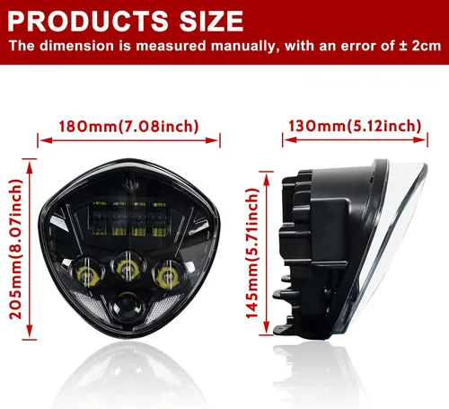 Miniatura 6 de Conjunto de faros LED para Victory 05-18, faros delanteros LED negros para motocicleta, lámpara para Polaris Victory Cross Roads Country Hammer