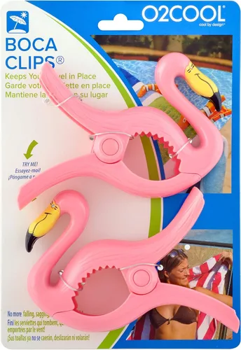 Miniatura 4 de O2COOL Boca Clips - Clips para toallas de playa para sillas de playa, accesorios de piscina y patio, alfileres de ropa para bolsas, paquete de 2