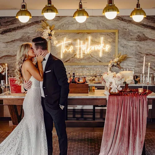 Miniatura 2 de MOLCOVEX Letreros de neón personalizados: luces LED de neón personalizadas para bodas, letrero de nombre de neón personalizable para dormitorio