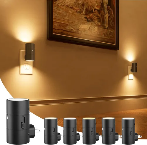Miniatura 9 de NIORSUN Luces nocturnas enchufables en la pared, regulables con 3 modos de color y sensor de encendido y apagado automático, lámpara nocturna Blanco