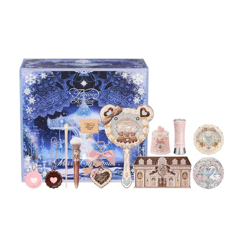 Flower Knows Jan-The Resurgence Vault - Juego de caja de maquillaje, kit de belleza de 13 piezas, incluye paleta de maquillaje, lápices labiales,