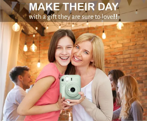 Miniatura 7 de Fujifilm Instax Mini 12 - Cámara de película instantánea color verde menta, paquete doble de película instantánea Fujifilm Instax Mini 20