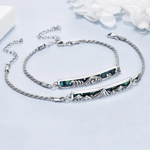 Miniatura 2 de YFN Pulsera ajustable inspiradora de plata de ley grabada, regalo de graduación para ella, pulseras para mujer