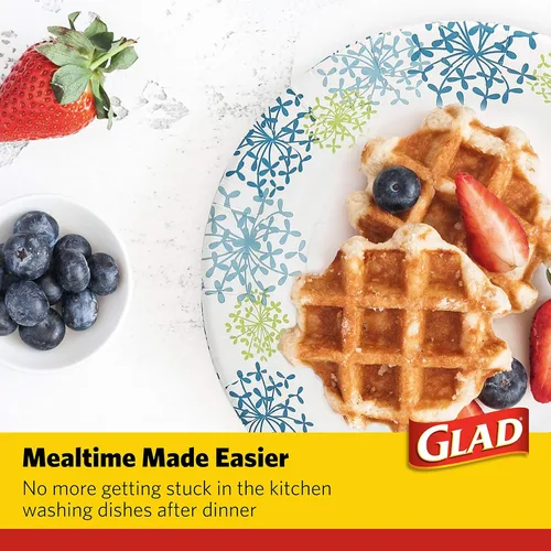 Miniatura 5 de Glad - Platos de papel desechables cuadrados para todas las ocasiones