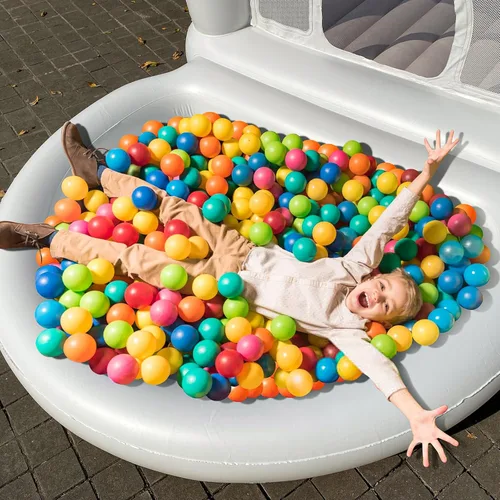 Miniatura 3 de White Bounce House - Casa inflable para niños de 3 a 6 años, casa inflable para interiores y exteriores para niños y adultos
