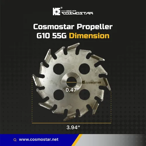 Miniatura 4 de Cosmostar - Hoja de engranaje de mezcla de acero inoxidable, mezclador de pintura de 55 galones, herramientas de hélice para pintura epoxi, resina