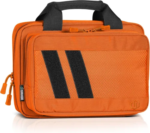 Miniatura 17 de Savior Equipment Specialist Series Tactical Double Scoped Handgun Firearm Case Pistol Bag For Outdoor Hunting Shooting Range, Lockable Compartment