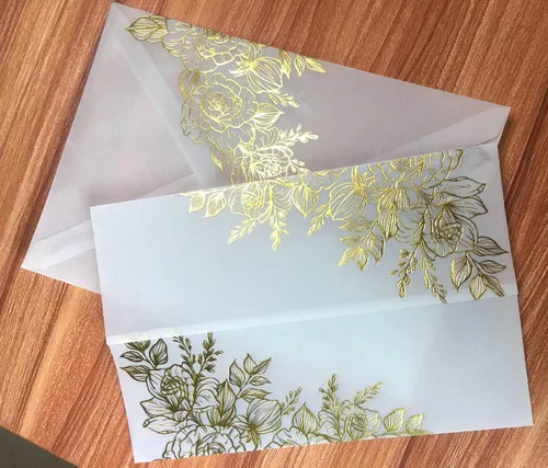 Miniatura 2 de LUCKY STAR 25 juegos de tarjetas de invitaciones de boda con sobres, hojas interiores en blanco para despedida de soltera, fiesta de bebé, Lámina