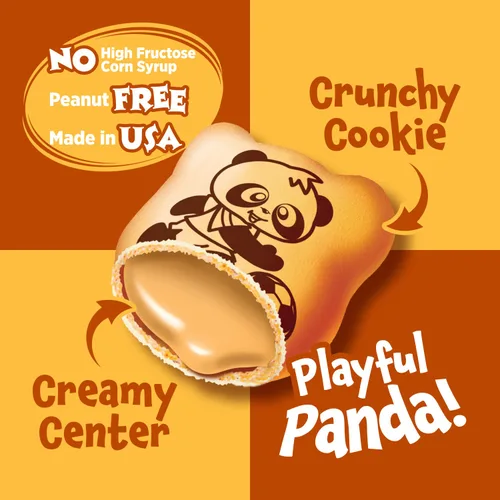 Miniatura 4 de Meiji Hello Panda Galletas rellenas de crema de 7 onzas, paquete de 6 galletas de tamaño bocado con divertidos deportes, caramelo, 42 onzas