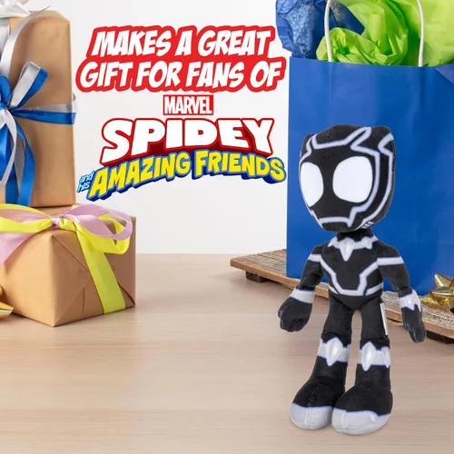 Miniatura 4 de Marvel Spidey and His Amazing Friends - Figura de peluche de 8 pulgadas de Black Panther – Figura de juguete de Spider-Man – Producto