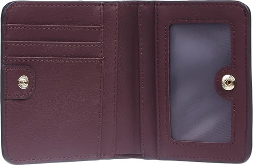 Miniatura 4 de Gostwo - Cartera compacta de piel genuina de lujo para mujer con bloqueo de RFID y ventana de identificación