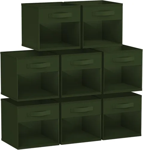 Miniatura 44 de DIMJ Cubo de almacenamiento, 6 paquetes de contenedores plegables con asas, contenedores de tela para organización, cubos organizadores