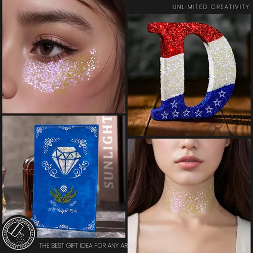 Miniatura 7 de Leobro - Purpurina blanca, purpurina de nieve para manualidades, copos de purpurina gruesas iridiscentes blancas, para resina, manualidades DIY