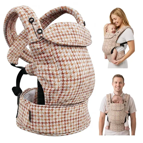 Miniatura 8 de FRUITEAM Portabebés, portabebés para niños pequeños con tamaño de asiento ajustable, cómodo y ergonómico portabebés recién nacido (7-25 libras)