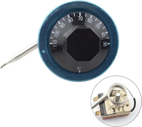 Miniatura 2 de 1pc 30-110 degree Celsius Adjustable NC Temperature Switch Capillary Thermostat 16A with 2 terminals temperature rotary switch