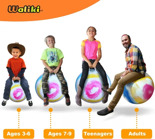 Miniatura 9 de Bola de saltar WALIKI para niños y adultos, bola de saltar de color desteñido, bola para saltar, para carreras de relevo en un día de campo
