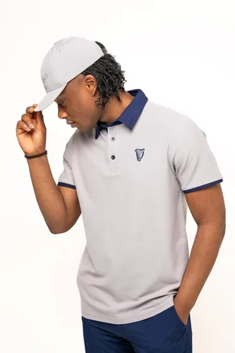 Miniatura 7 de Guinness Grey Performance Polo - Camisa de golf para hombre, mezcla de algodónpoliéster, tela transpirable, ropa deportiva