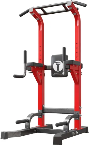 Miniatura 8 de SogesHome Power Tower Pull Up Bar Dip Stand, 10 Adjustable Height Free Standing Assistive Trainer Dip Station, Multi-Function Strength Training