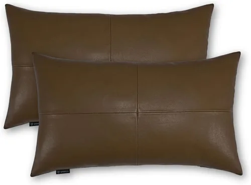 Miniatura 37 de Funda de almohada rectangular de piel de cordero – Funda de cojín para sofá – Fundas decorativas para sala de estar y dormitorio, caja negra