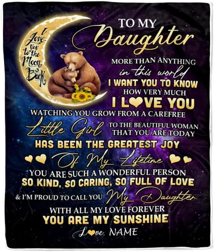 Miniatura 27 de Manta personalizada con texto en inglés «To My Amazing Daughter from Mom Dad Lion Never Forget I Love You Daughter», manta de forro polar