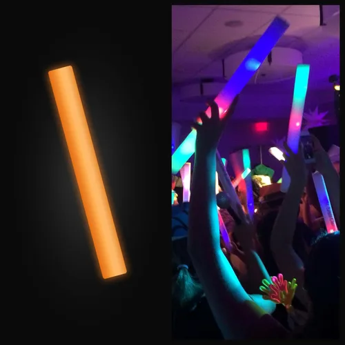 Miniatura 8 de 100 varillas luminosas de espuma azul, varillas de luz de 16 pulgadas para bodas, fiestas y bailes