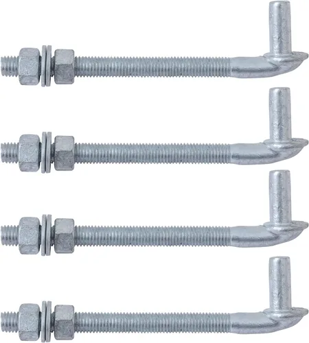 Miniatura 20 de VIVIDA Bisagra de puerta de perno en J de 8 pulgadas, paquete de 2, bisagra de perno de puerta con pasador macho de 5/8 pulgadas, herrajes de valla
