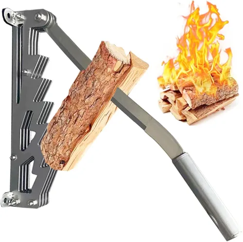 Miniatura 9 de TOPINCN Divisor de madera montado en la pared con máquina de leña de acero al carbono, herramienta de división para divisor de leña en interiores