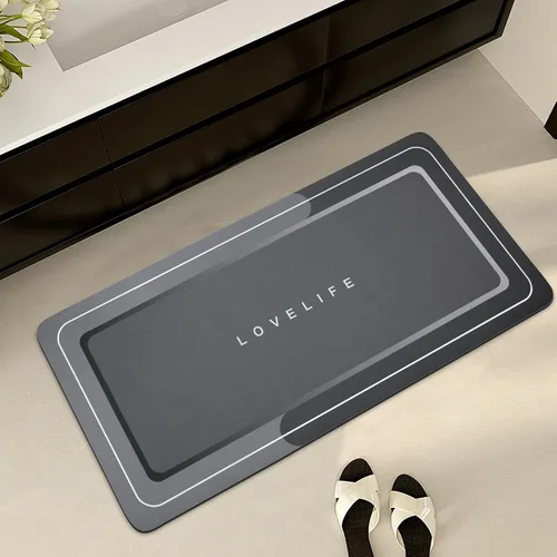 Miniatura 17 de Tapete de baño de goma de secado rápido, absorbente, antideslizante, delgado, de secado instantáneo, tapete mágico de baño para el piso del baño