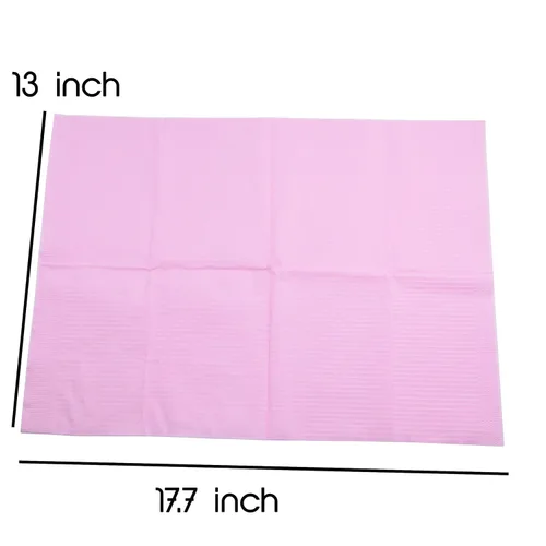 Miniatura 2 de Juego de 125 toallas de papel desechables para arte de uñas, 3 capas, impermeables, para decoración de uñas, baberos de tatuaje, tapete de Rosa