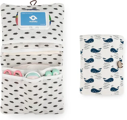 Miniatura 12 de Lmbabter Organizador extraíble para bolsa de bebé, bolsa de pañales con 6 bolsillos en total, bolso y bolsa de mano para mujeres, mamás, enfermeras