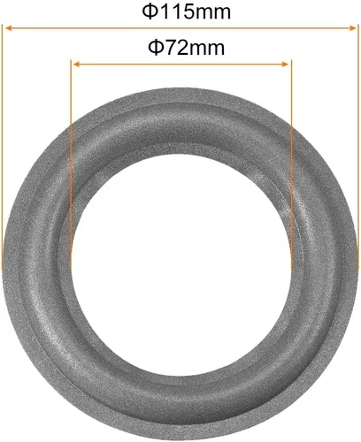 Miniatura 2 de Anillos envolventes con borde de espuma para altavoces, anillos de subwoofer perforados de goma, piezas de repuesto