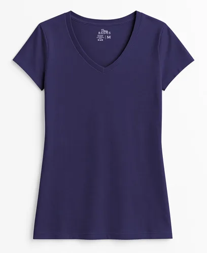 Miniatura 2 de Sexy Basics Camisetas de algodón elástico con cuello en V para mujer Camisetas básicas casuales y activas de manga corta Paquetes múltiples