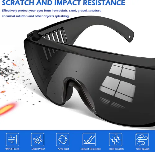 Miniatura 4 de OXG Anteojos de seguridad antivaho sobre anteojos, ANSI Z87.1, gafas de seguridad para hombres y mujeres