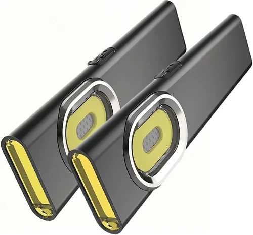 Miniatura 9 de Linterna EDC de bolsillo, linterna LED ultrafina de 0.315 in recargable, 600 lúmenes, 8 modos mini linterna para automóvil, hogar, campamento