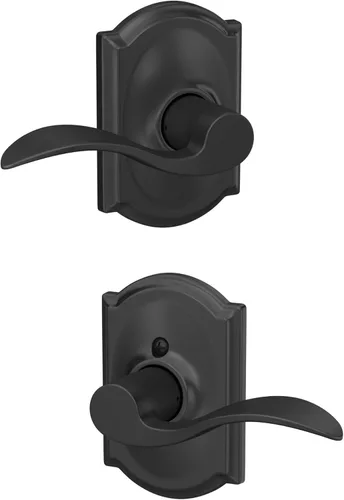 Miniatura 143 de SCHLAGE - Manija de puerta Accent con cerradura de paso libre para pasillo y armario en bronce antiguo - F10 ACC 716 Bronce Envejecido
