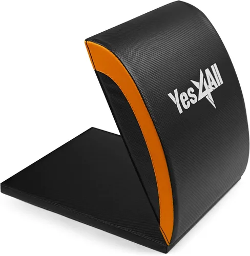 Yes4All Ab Mat Tailbone y sin coxis, almohadilla de apoyo plegable para ejercicios abdominales para entrenamiento central y espalda baja B3. Naranja