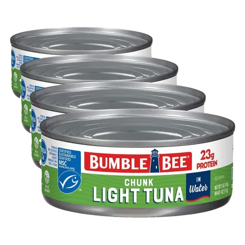 Miniatura 9 de Bumble Bee Chunk Light Atún en aceite, latas de 5 onzas (paquete de 24) – Atún capturado silvestre – 0.78 oz de proteína por porción, proyecto