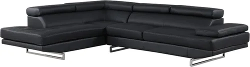 Miniatura 7 de BlackJack Furniture Union Modern - Sofá modular de piel sintética con reposacabezas ajustables, diván orientado hacia la izquierda, elegante asiento