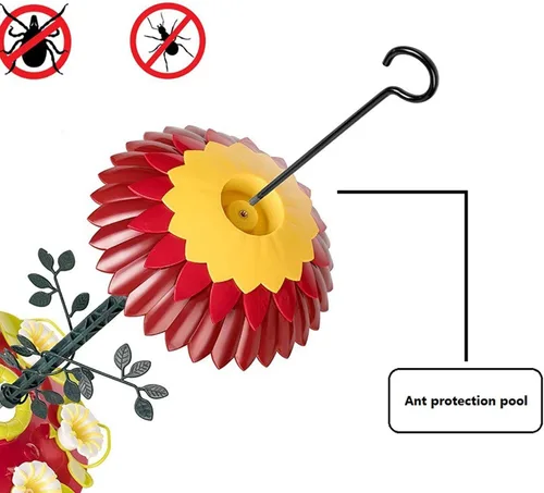 Miniatura 2 de Cubierta protectora para comedero de pájaros, cúpula skaithee de 8 pulgadas, deflector de comedero de pájaros para exteriores con gancho de pastor