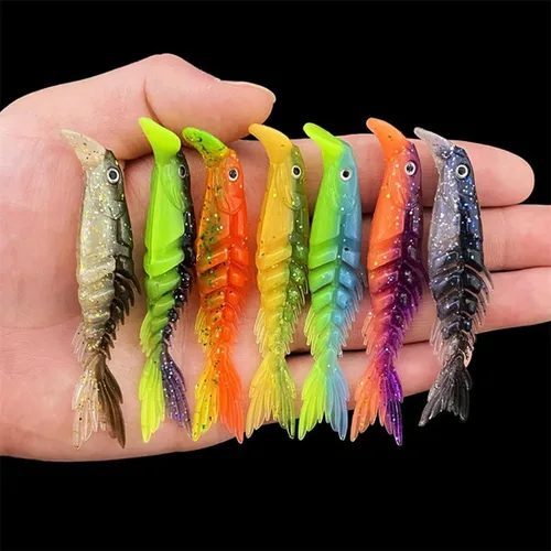 Miniatura 4 de Señuelos suaves de varios segmentos, juego de señuelos de pesca multiarticulados, señuelos de natación de segmentos, cebo de natación de hundimiento