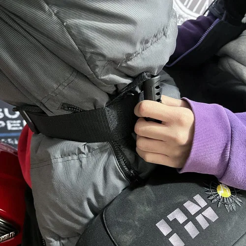 Miniatura 7 de Agarre de Manillar para Pasajero de Motocicleta - Cinturón de Seguridad de 44.3 Pulgadas para Pasajero, Manera Más Segura de Viajar con Pasajero