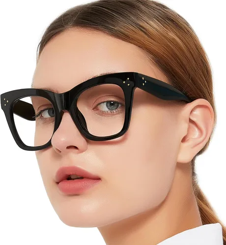 Miniatura 12 de OCCI CHIARI Lentes de lectura anti luz azul para mujeres, lectores de moda, protección UV 0 1.0 1.5 2 2.5 3 3.5 4.0 5.0 6.0 (Demi, 2.5)